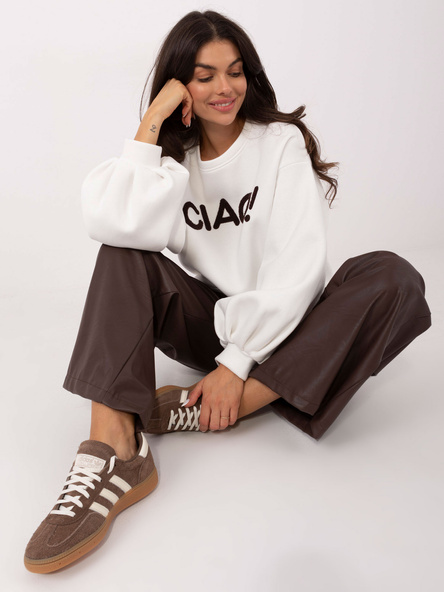 Bluza bez kaptura ecru