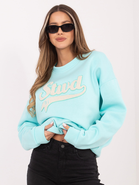 Bluza bez kaptura miętowa