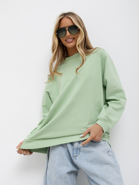 Bluza bez kaptura pistacjowa